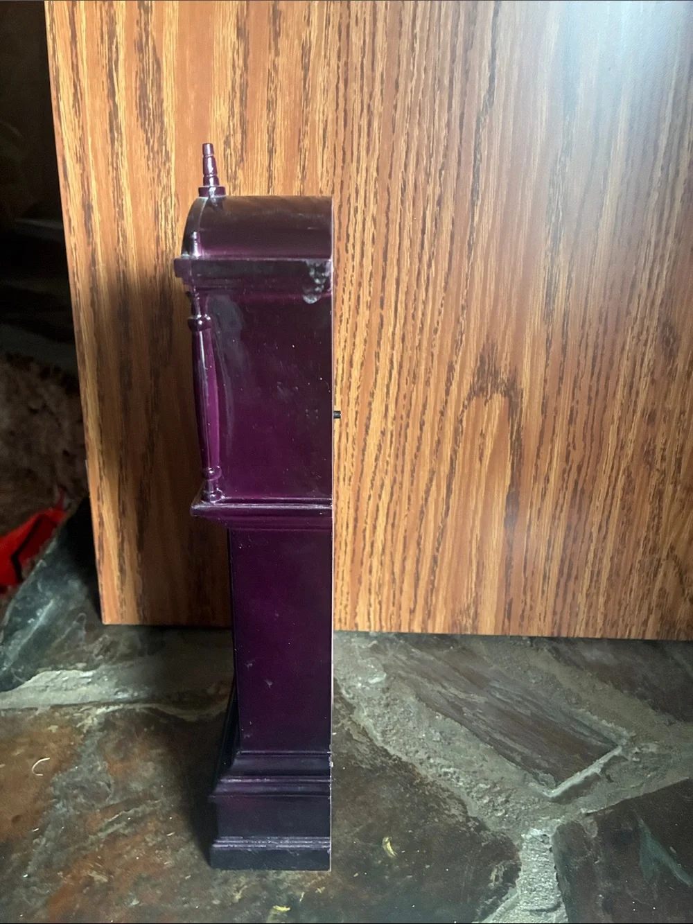 Miniature grandfather clock battery operated